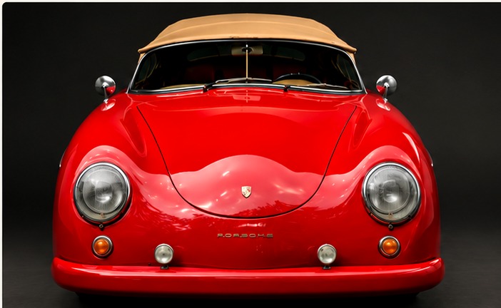 Porsche clásico rojo de Clásicos de Ensueño